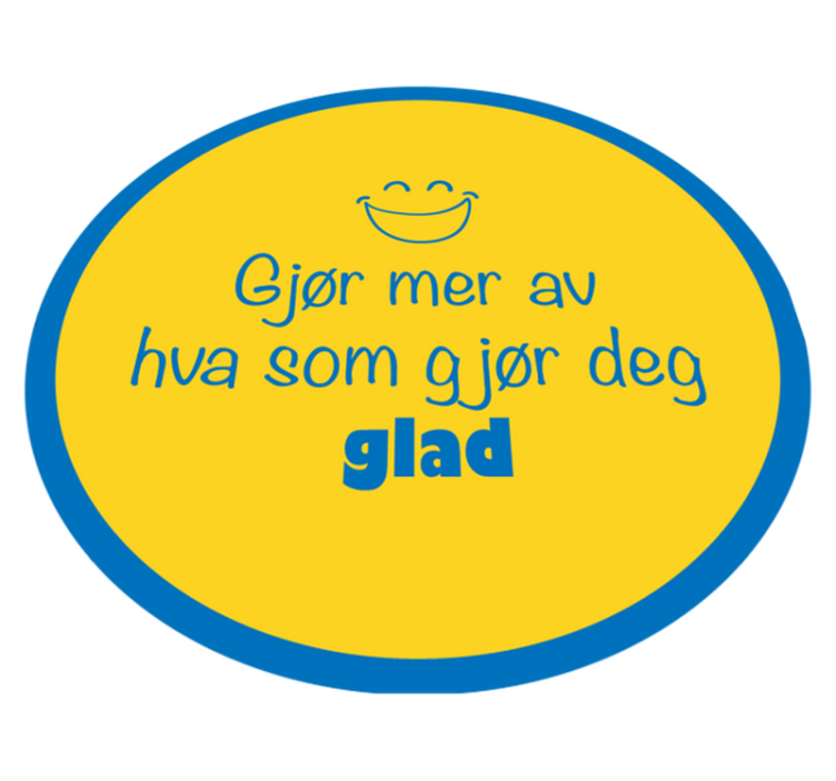 Gjør det som gjør deg lykkelig sitat tilpasset vinyl teppe - Tenstickers