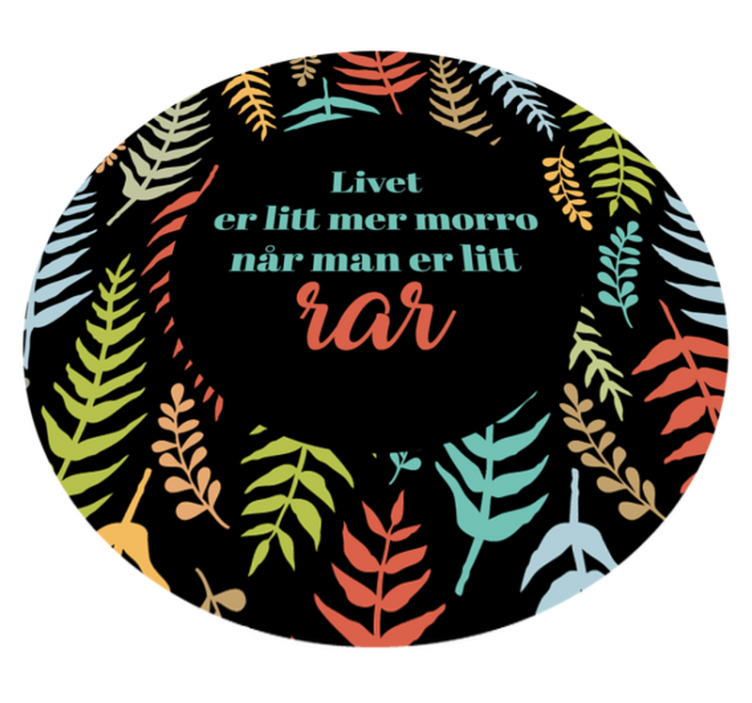 Livet er morro når man er rar vinyl teppe - Tenstickers