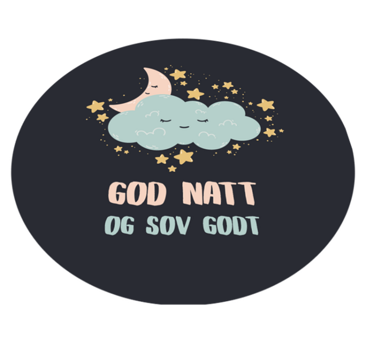 God natt og sove godt sitat tilpasset vinyl teppe - Tenstickers