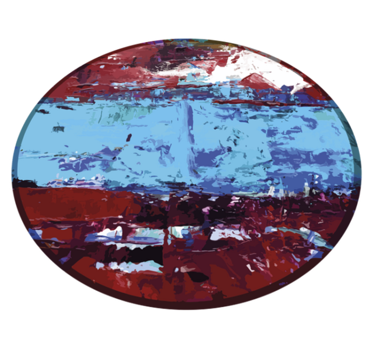 Livlige geometriske former tekstur vinyl teppe - Tenstickers