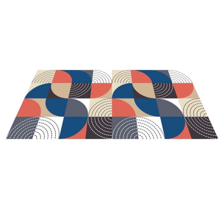 Abstrakt moderne design vinyl teppe geometrisk - Tenstickers