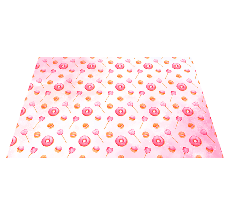 Kake og lolly moderne vinyl teppe - Tenstickers