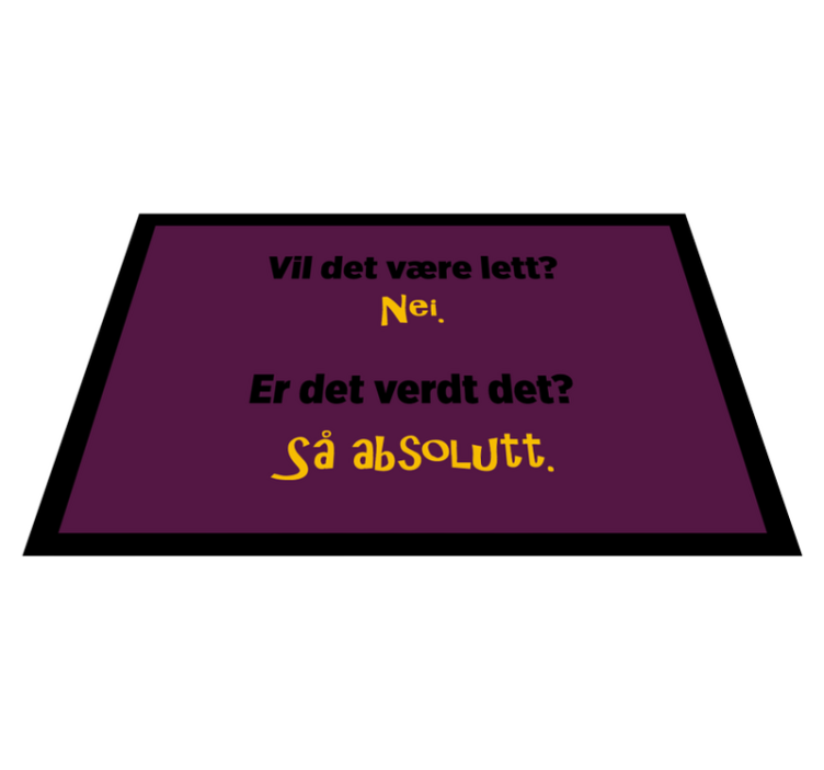 Er det verdt det motiverende tilpasset vinyl teppe - Tenstickers