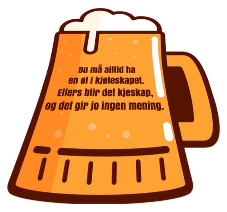 Alltid må ha øl tilpasset vinyl teppe - Tenstickers