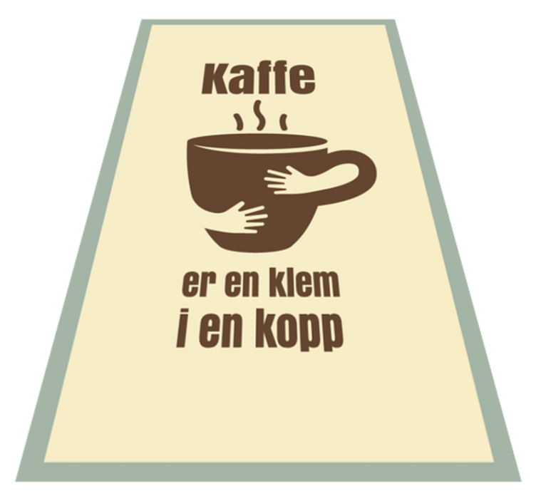 Kaffe er en klem i et spesialtilpasset vinyl teppe - Tenstickers