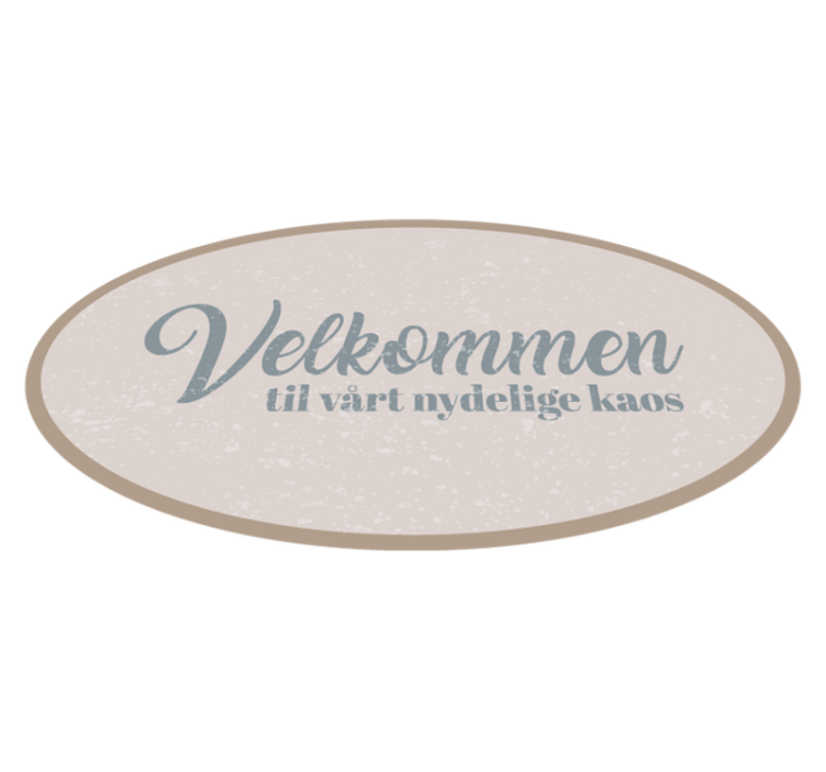 Velkommen til vårt kaotekst vinyl teppe - Tenstickers