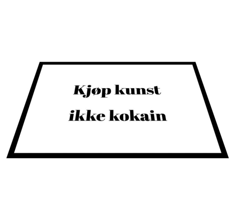 Kjøpe kunst ikke kokain tekst vinyl teppe - Tenstickers