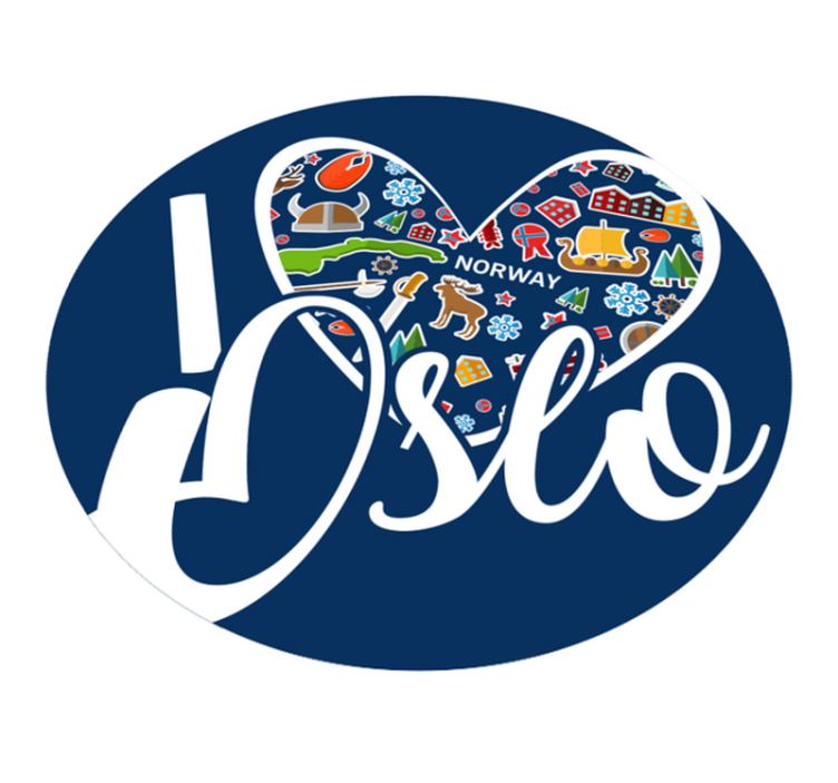 Jeg elsker oslo-folk vinyl teppe sagn og tekster - Tenstickers