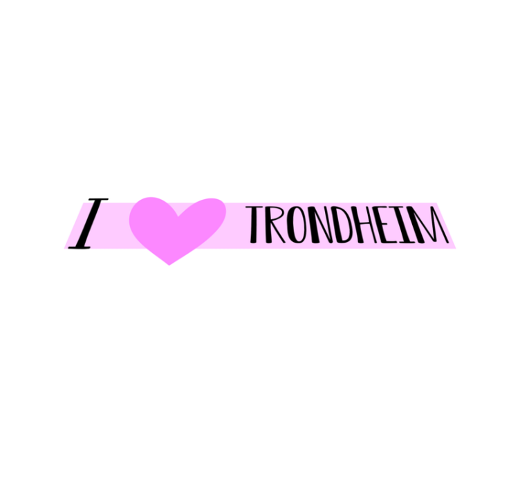 Jeg elsker trondheim city heart nordisk vinyl teppe - Tenstickers