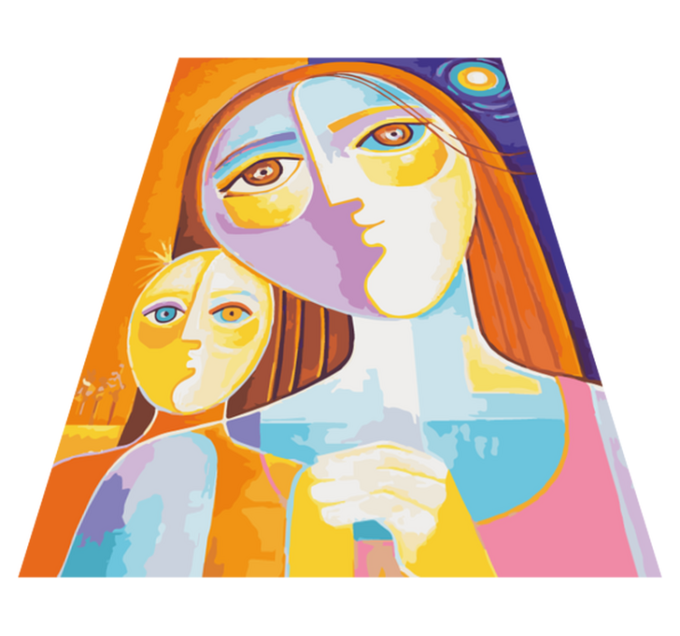 Moderne kunst mor og barn moderne vinyl teppe - Tenstickers