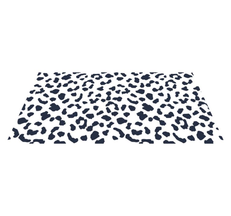 Hvitt leopardhud vinyl teppe - Tenstickers