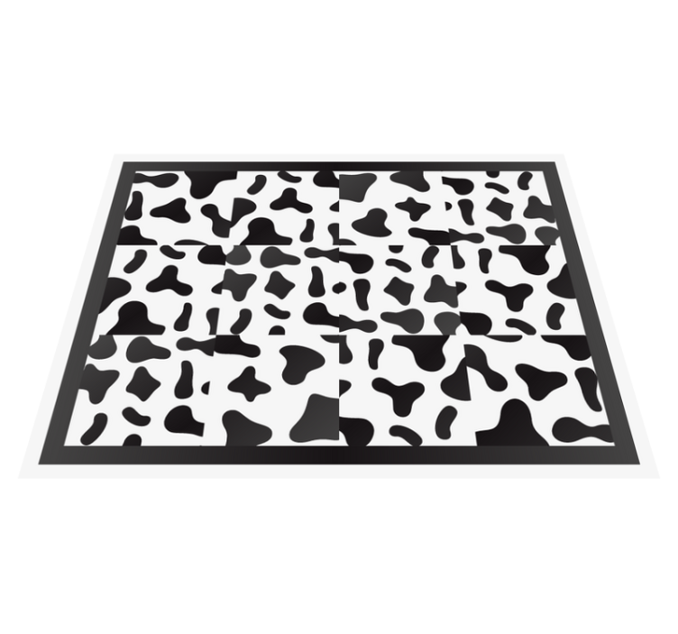 Ku fliser animal print vinyl teppe - Tenstickers