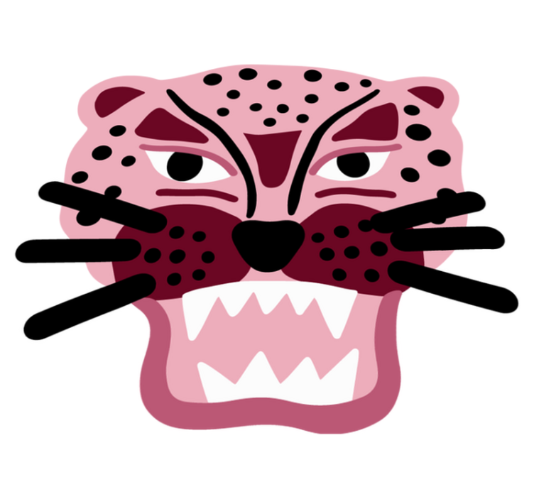 Voldsomt leopardhode Vinyl teppe flere barn - Tenstickers