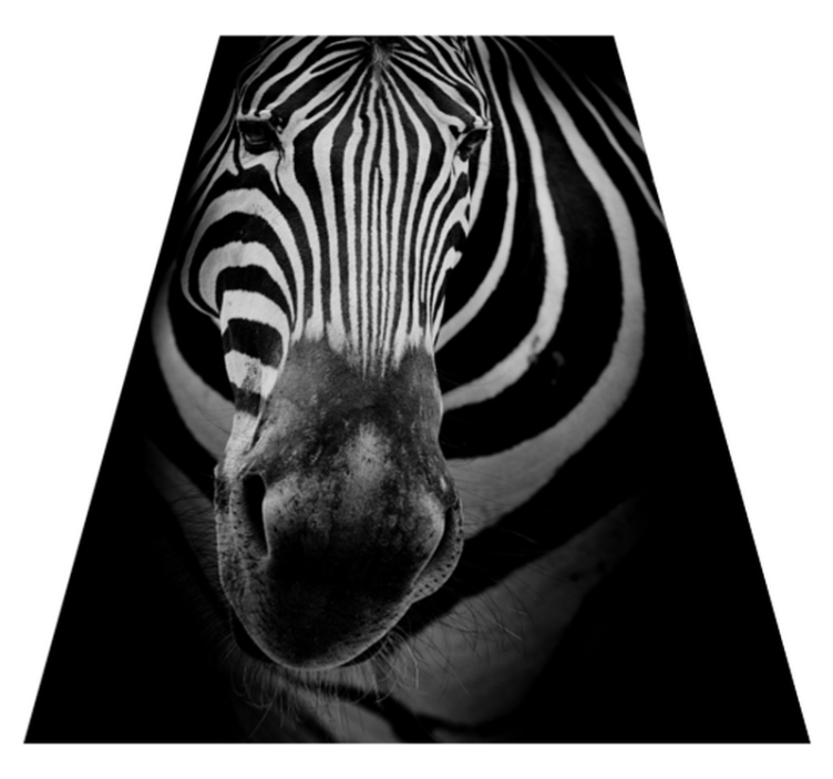 Zebra ansikts dyretrykk vinyl teppe - Tenstickers