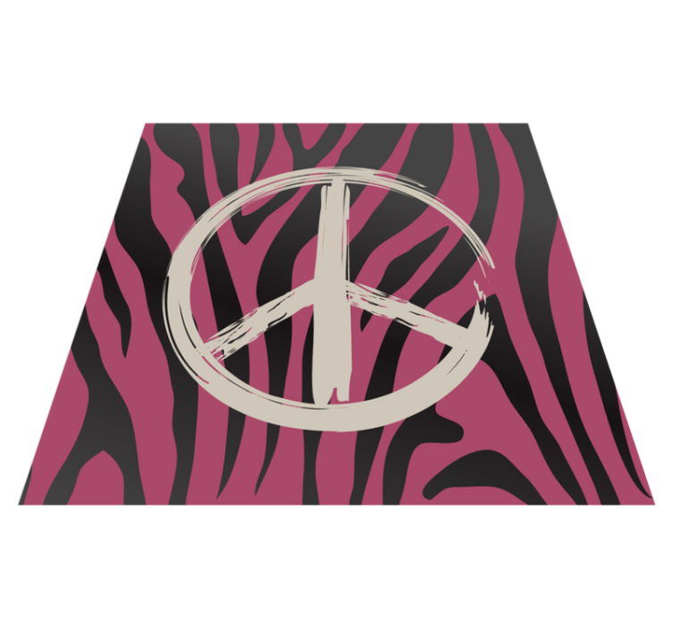 Hippie lilla sebra dyretrykk vinyl teppe - Tenstickers