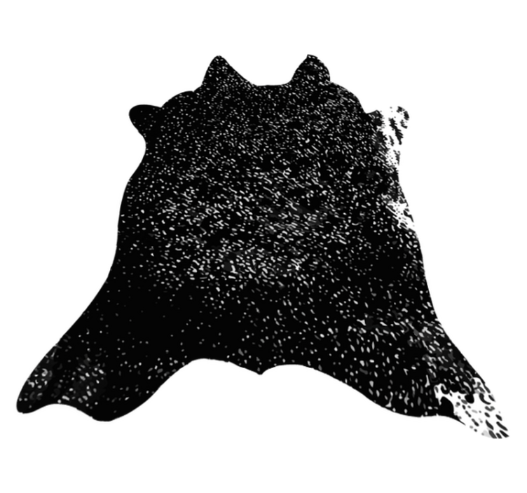 Svart ku dyretrykk vinyl teppe - Tenstickers