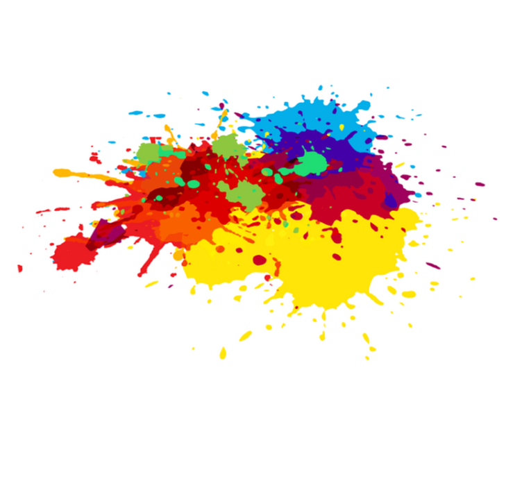 Spruter ungdoms fargerikt vinyl teppe - Tenstickers