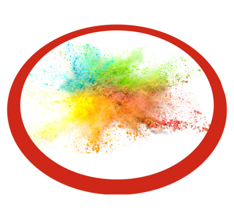 Pulvermaling fargerikt soveromteppe - Tenstickers