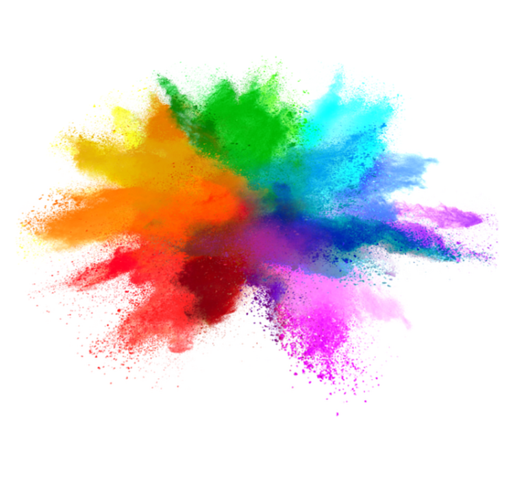 Fargeeksplosjon moderne vinyl teppe - Tenstickers