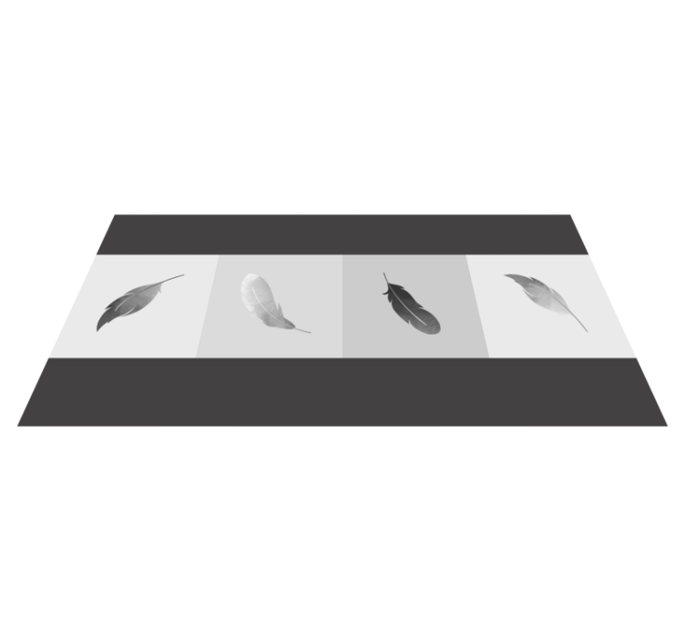 Fjærminimalisme vinyl teppe dyr - Tenstickers