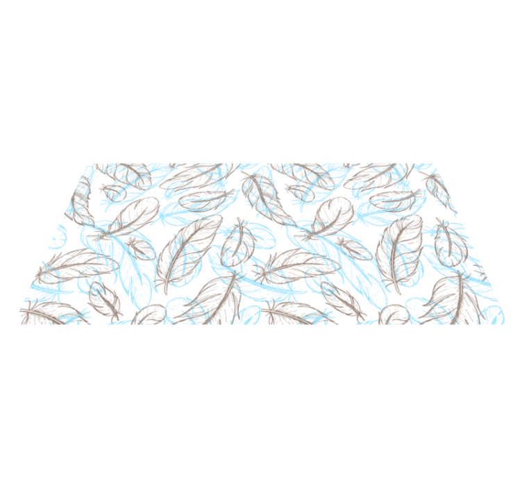 Naturinspirerte blader vinyl teppe mottak - Tenstickers