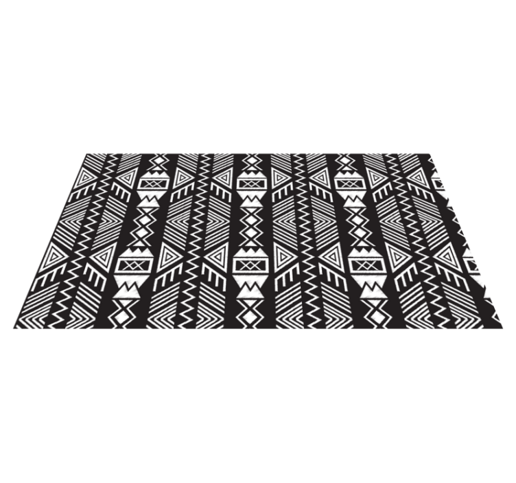 Mørkt aztec geometrisk vinyl teppe - Tenstickers