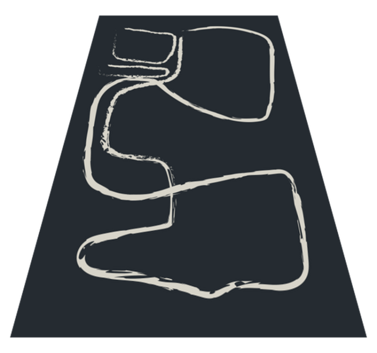 Abstrakte linjemønstre vinyl teppe minimalistisk - Tenstickers