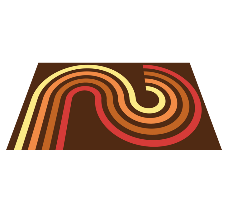 70-talls pop vintage rektangler vintage vinyl teppe - Tenstickers