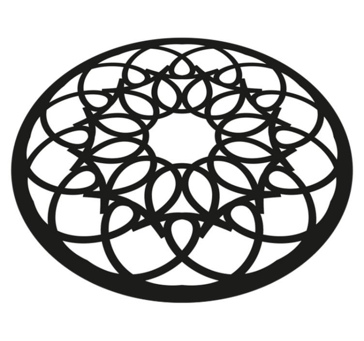 Nordisk stil sirkel av livet nordisk vinyl teppe - Tenstickers