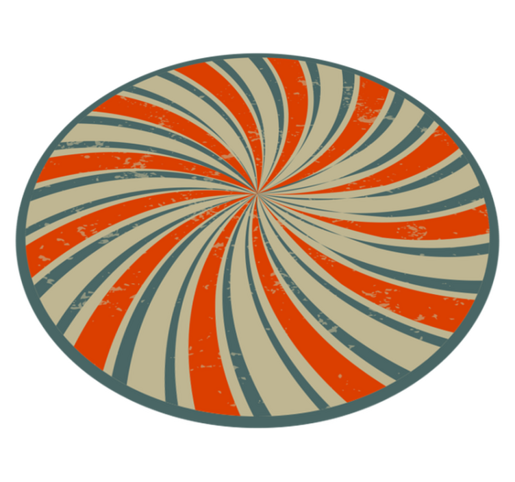Grunge retro spiral vintage vinyl teppe - Tenstickers