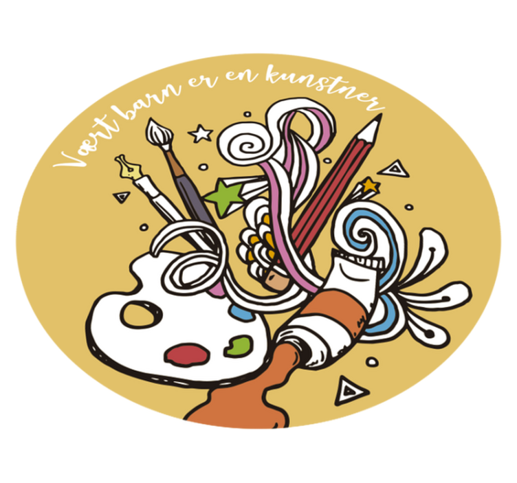 Hvert barn er et kunstnerisk vinyl teppe - Tenstickers