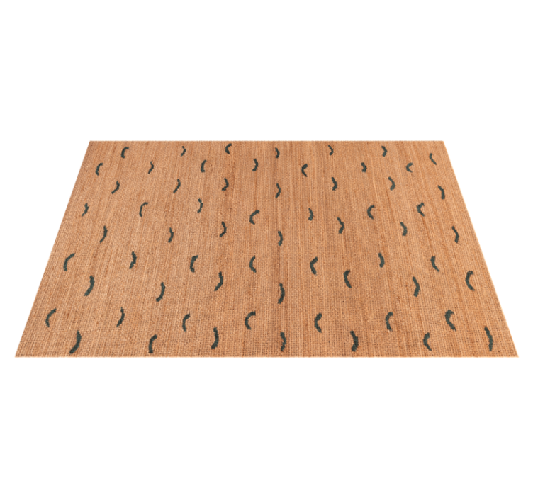 Jute beige imitasjon vinyl teppe dyreavtrykk - Tenstickers
