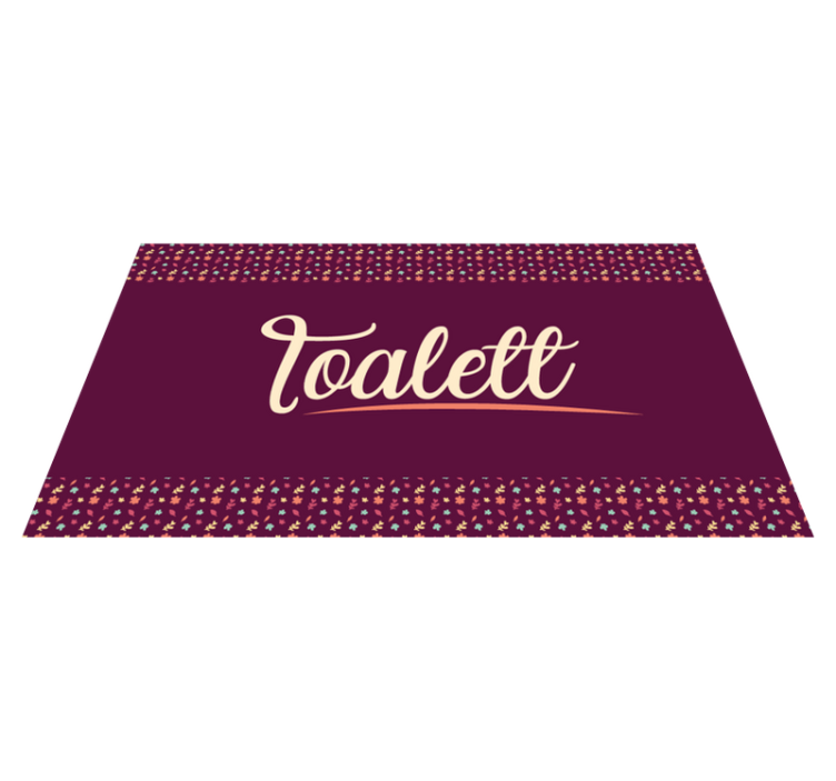 Toalett norsk tekst tilpasset vinyl teppe - Tenstickers