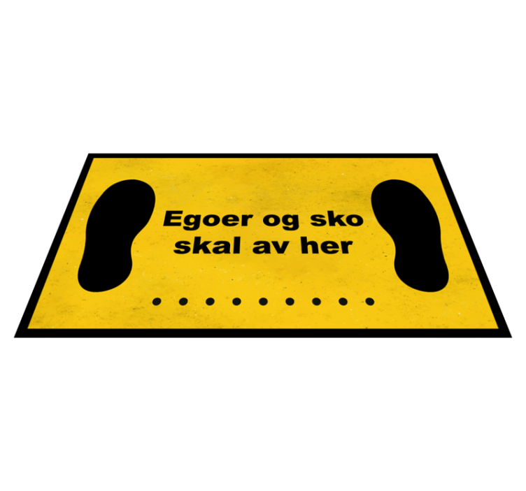 Ego og sko herfra tilpasset vinyl teppe - Tenstickers