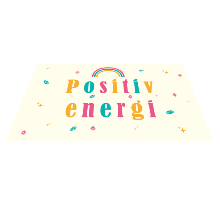 Positivt energi soverom vinyl teppe - Tenstickers