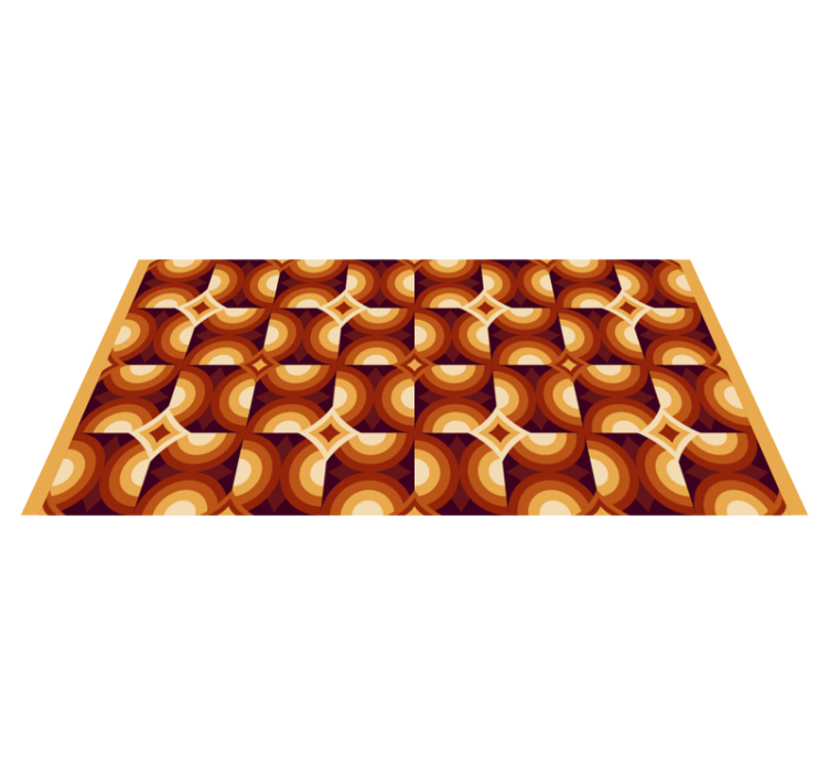 70-tallet oransje fliser vinyl teppe - Tenstickers