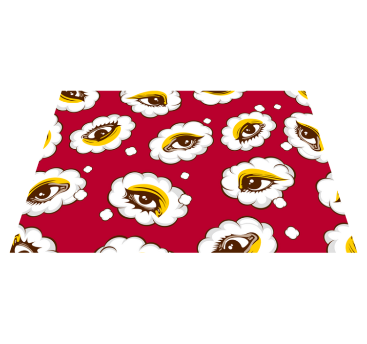 70-talls geometriske vinyl teppe for øynene - Tenstickers