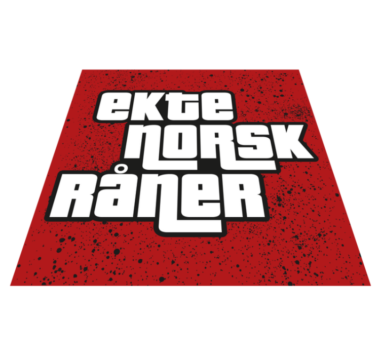 Ekte norsk raaner rødt tilpasset vinyl teppe - Tenstickers