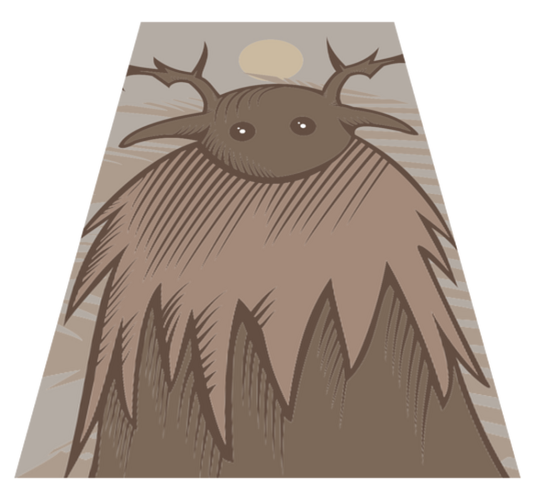 Kittelsen troll etnisk vinyl teppe - Tenstickers