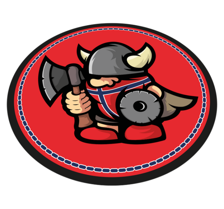 Norge flagg viking ball etnisk vinyl teppe - Tenstickers