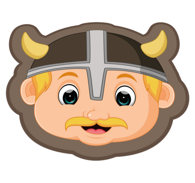 Morsom viking med hjelm etnisk vinyl teppe - Tenstickers