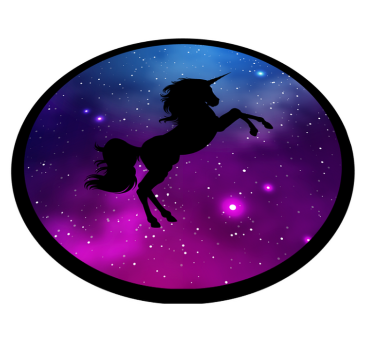 Kids space unicorn majestetiske vinyl teppe - Tenstickers