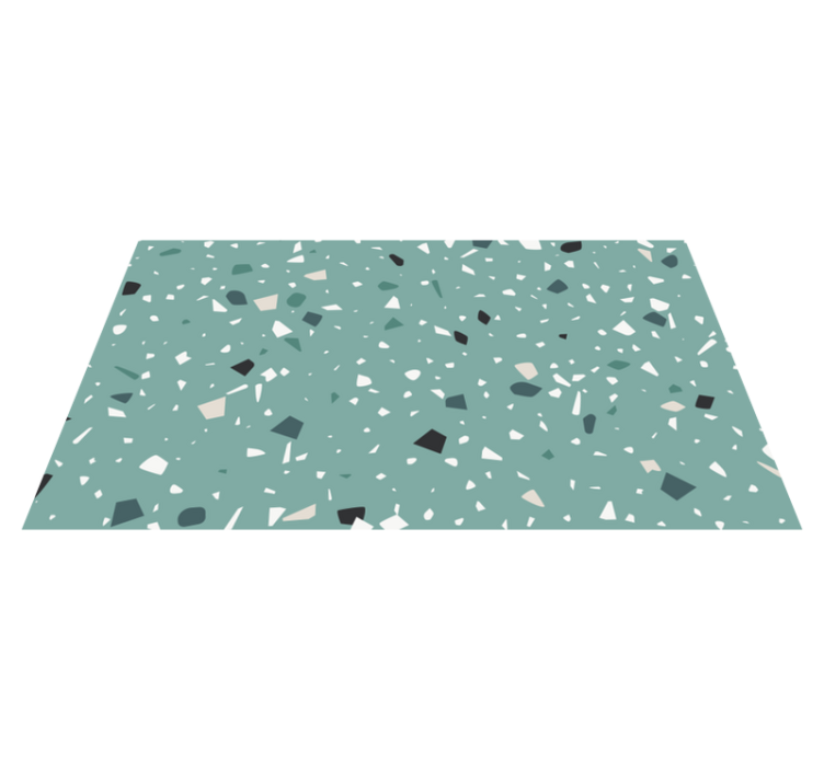 Akvamarin terrazzo vinyl teppe - Tenstickers