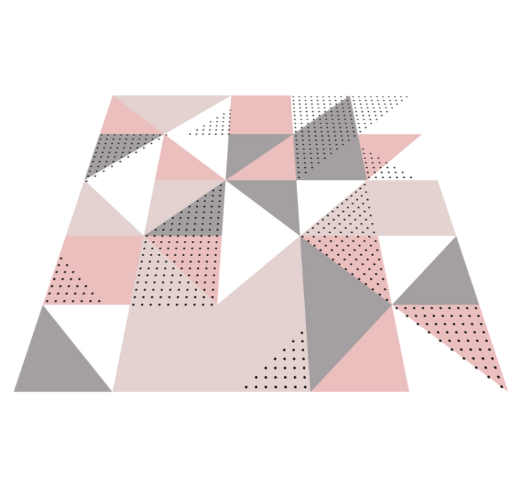 Pastell nordic triangles nordisk vinyl teppe - Tenstickers