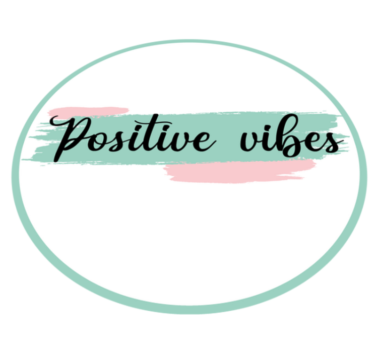 Positive vibes tilpasset vinyl teppe - Tenstickers
