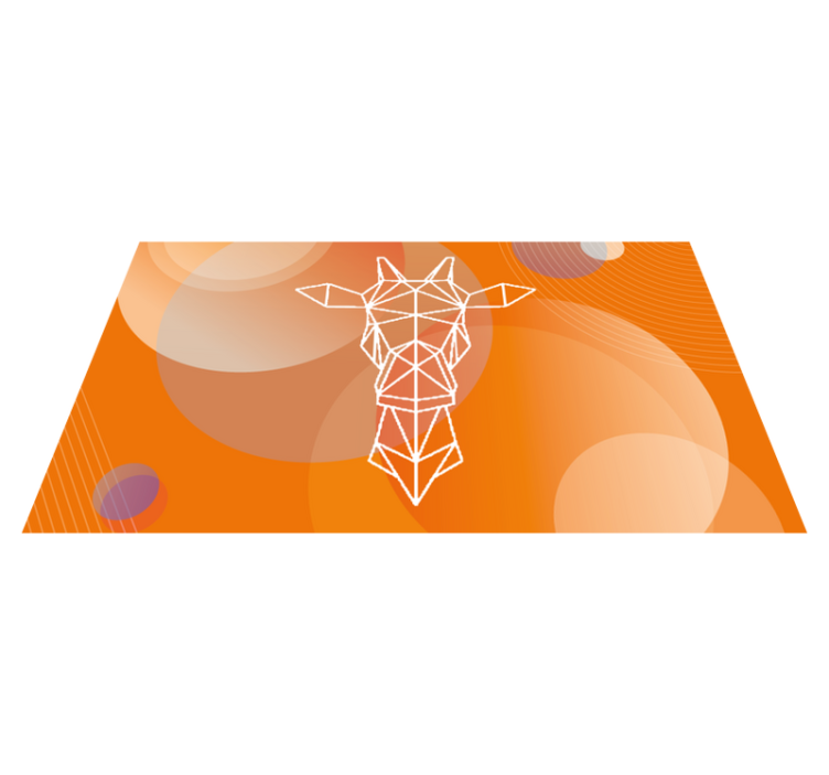 Giraffe på blitzfarger nordisk vinyl teppe - Tenstickers