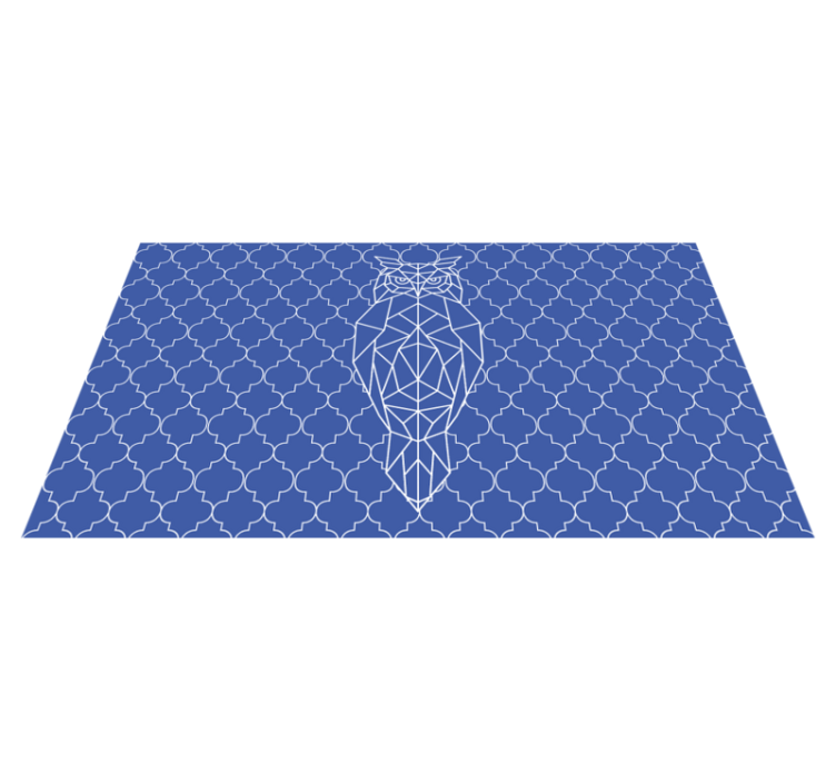 Geometrisk uglemønster vinyl teppe dyr - Tenstickers