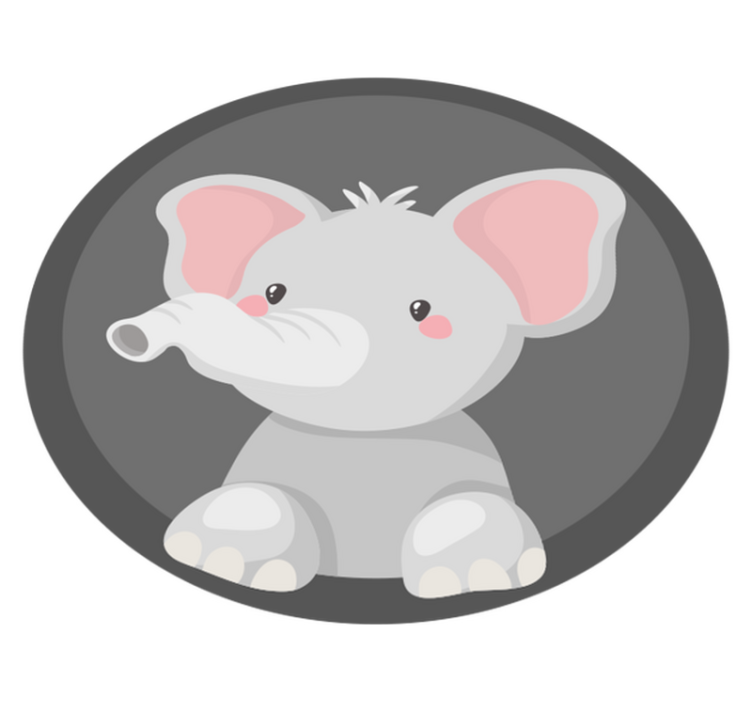 Nordisk grå elefant baby lekematte - Tenstickers