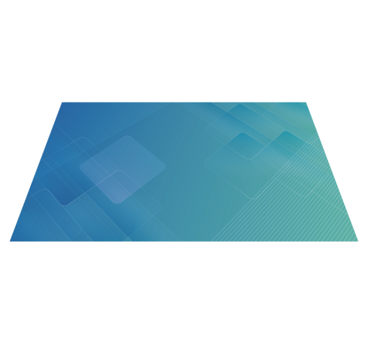 Abstrakt blått og hvitt digitalt moderne vinyl teppe - Tenstickers