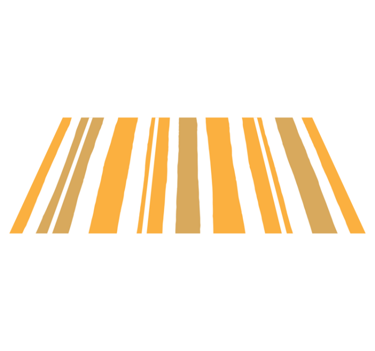 Oransje og hvite striper vinyl teppe - Tenstickers